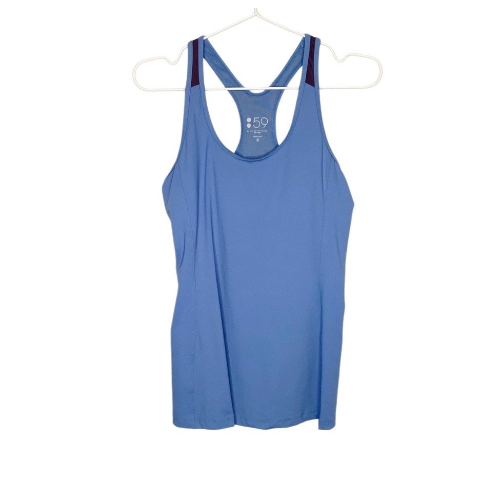 Splits59 Coco Racerback Tank Top Blue Pink Purple Mesh Womens Medium NWT