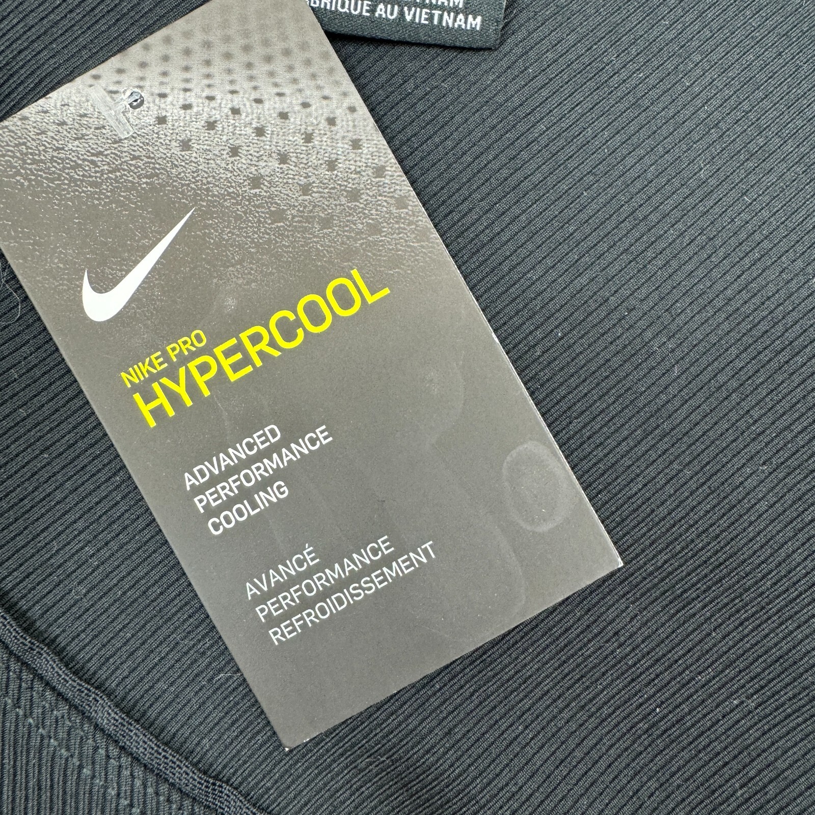 Nike Pro Hypercool Performance Cropped Top Womens Small Black CN9841 010 NEW