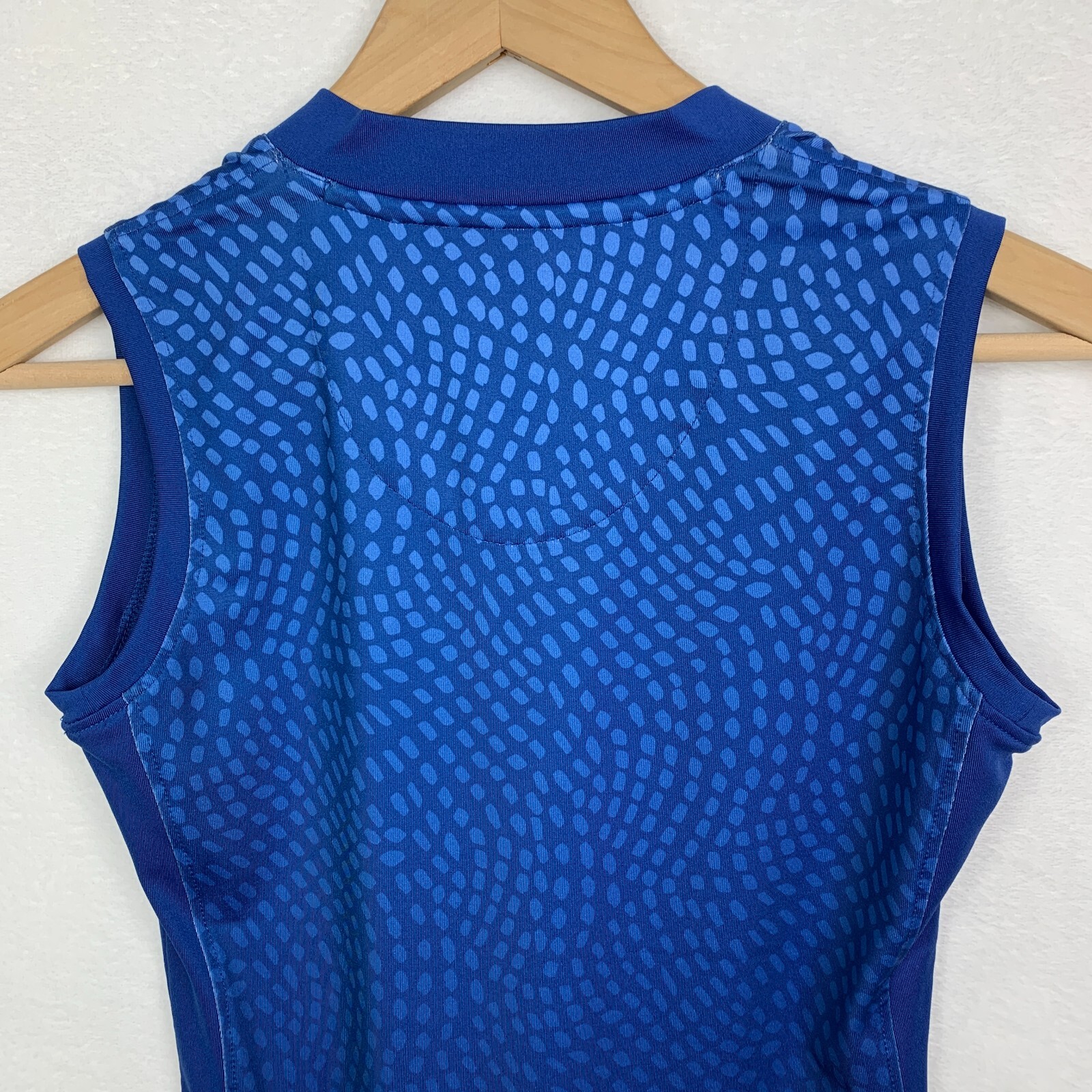 Pebble Beach Dry Luxe Performance Womens Golf Tank XS Blue UV Protection Stretch