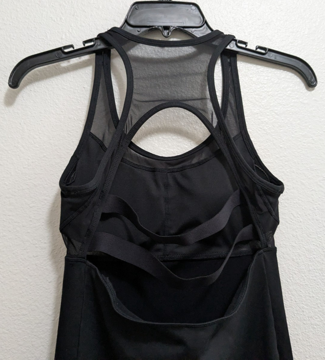 Fabletics Tropez Cut Out Strappy Athletic Dress Women’s Small Built In Bra Black