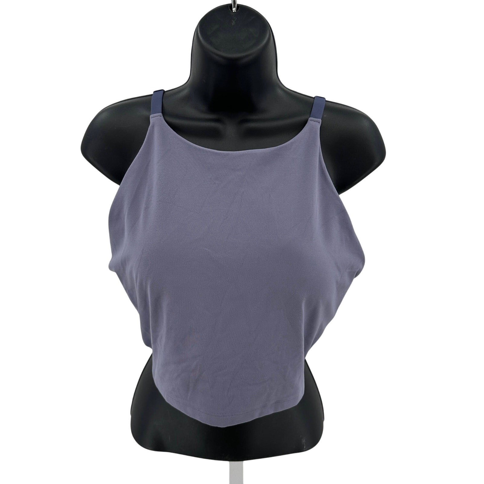 Athleta Intention Crop A-C Tank Top XL Purple Padded Adjustable Strap Powervita