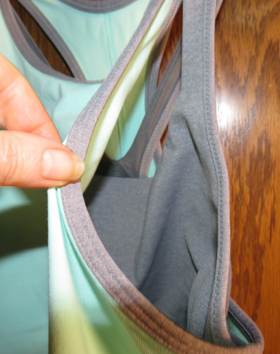 Lululemon 8 Inspiration Tank Toothpaste Aqua Heathered Slate Gray EUC! HTF!