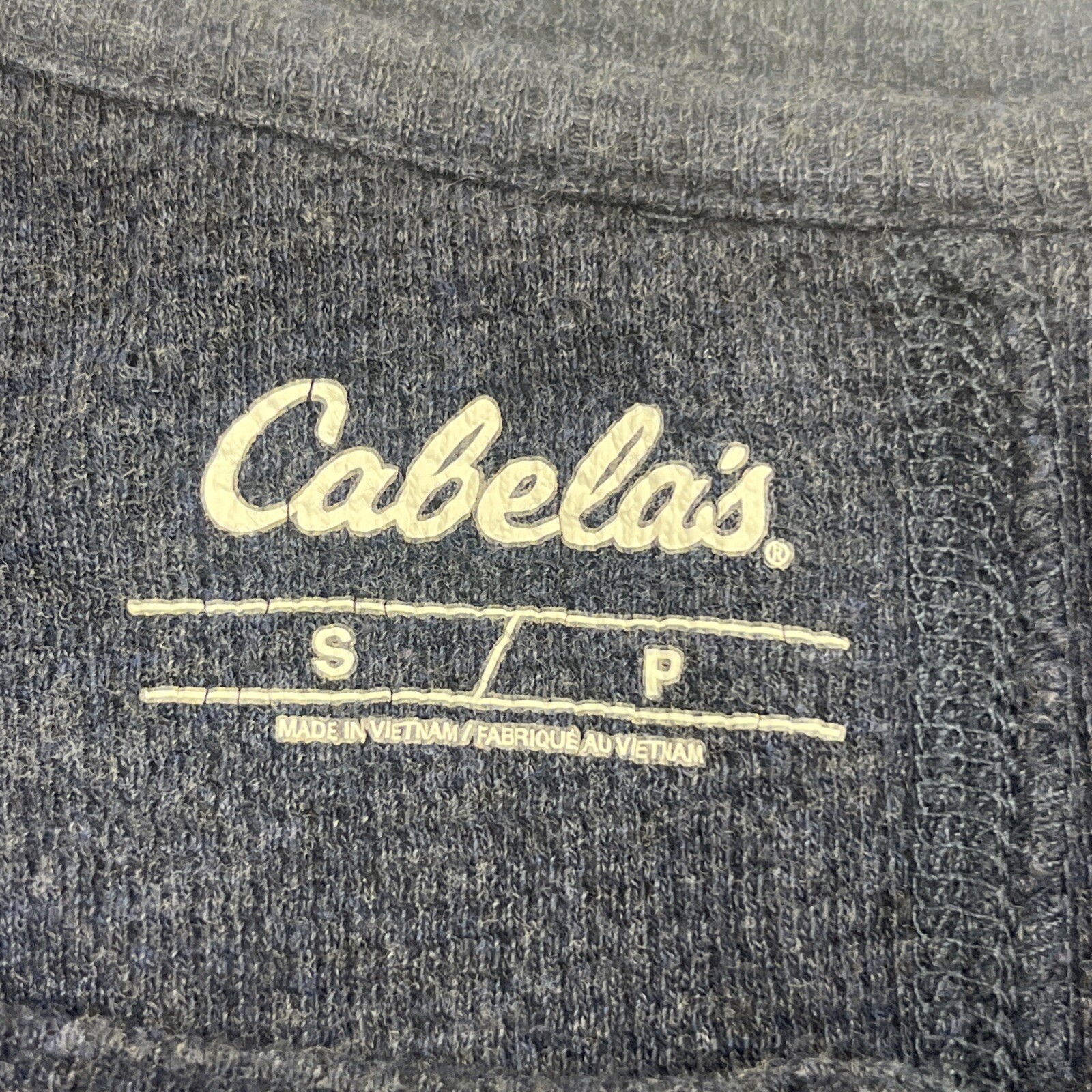 Cabela’s Thermal Henley Base Layer Waffle Knit Blue Women’s Size Small