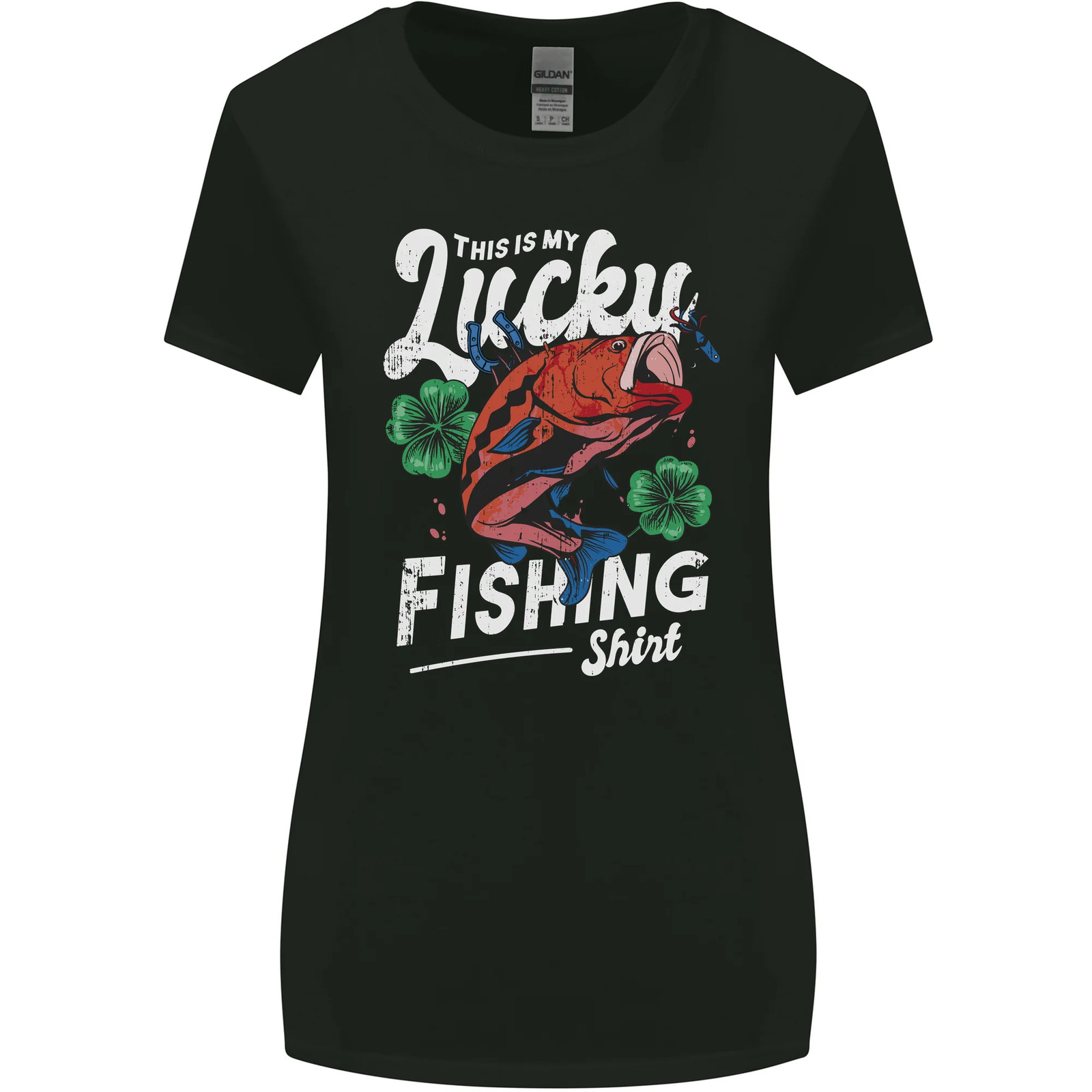 This Is My Lucky Fishing Funny Fisherman Womens Wider Cut T-Shirt