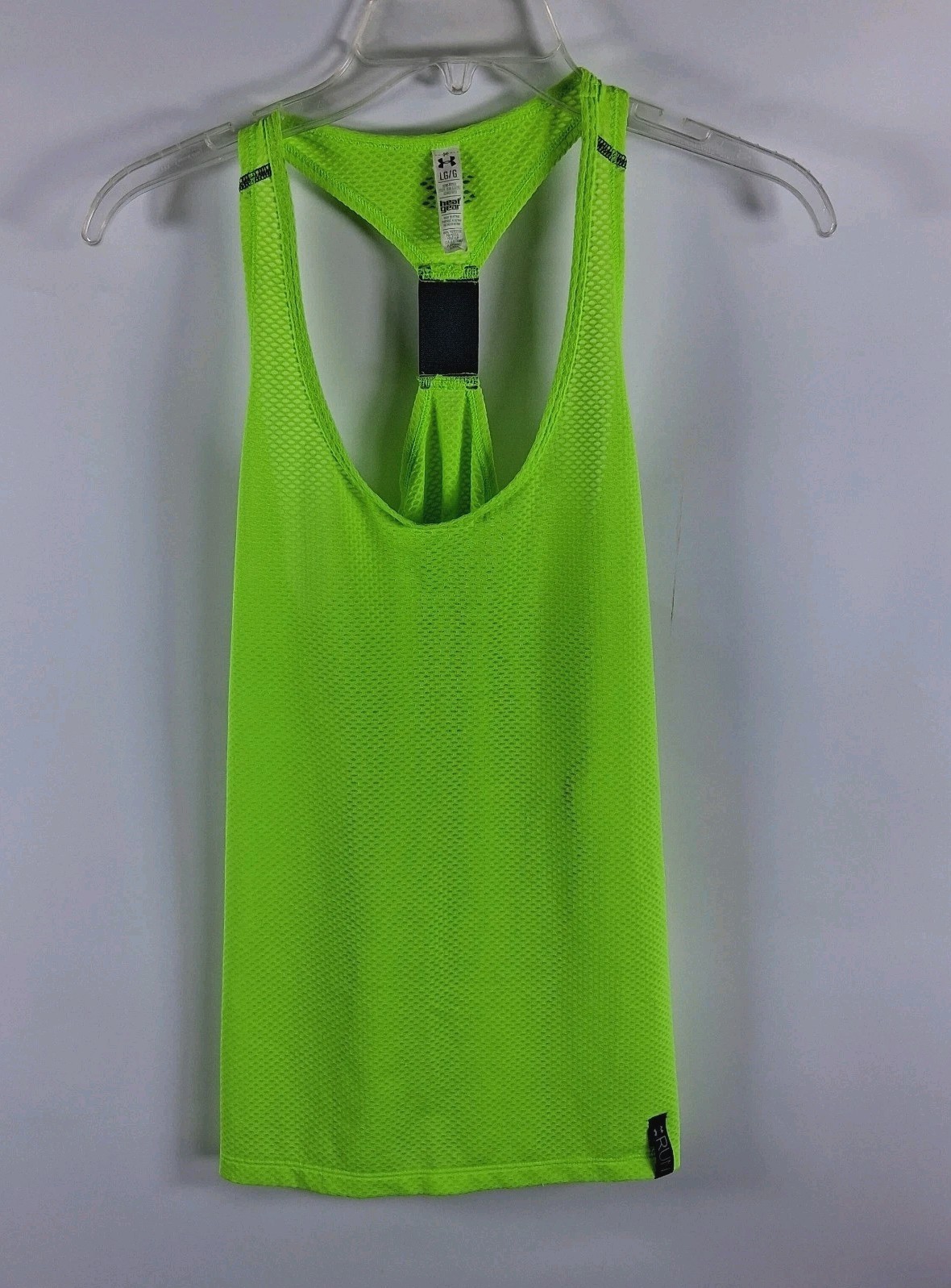 UNDER ARMOUR Women’s Size L Heatgear Tank Top Semi Fitted Poly Elast Racerback