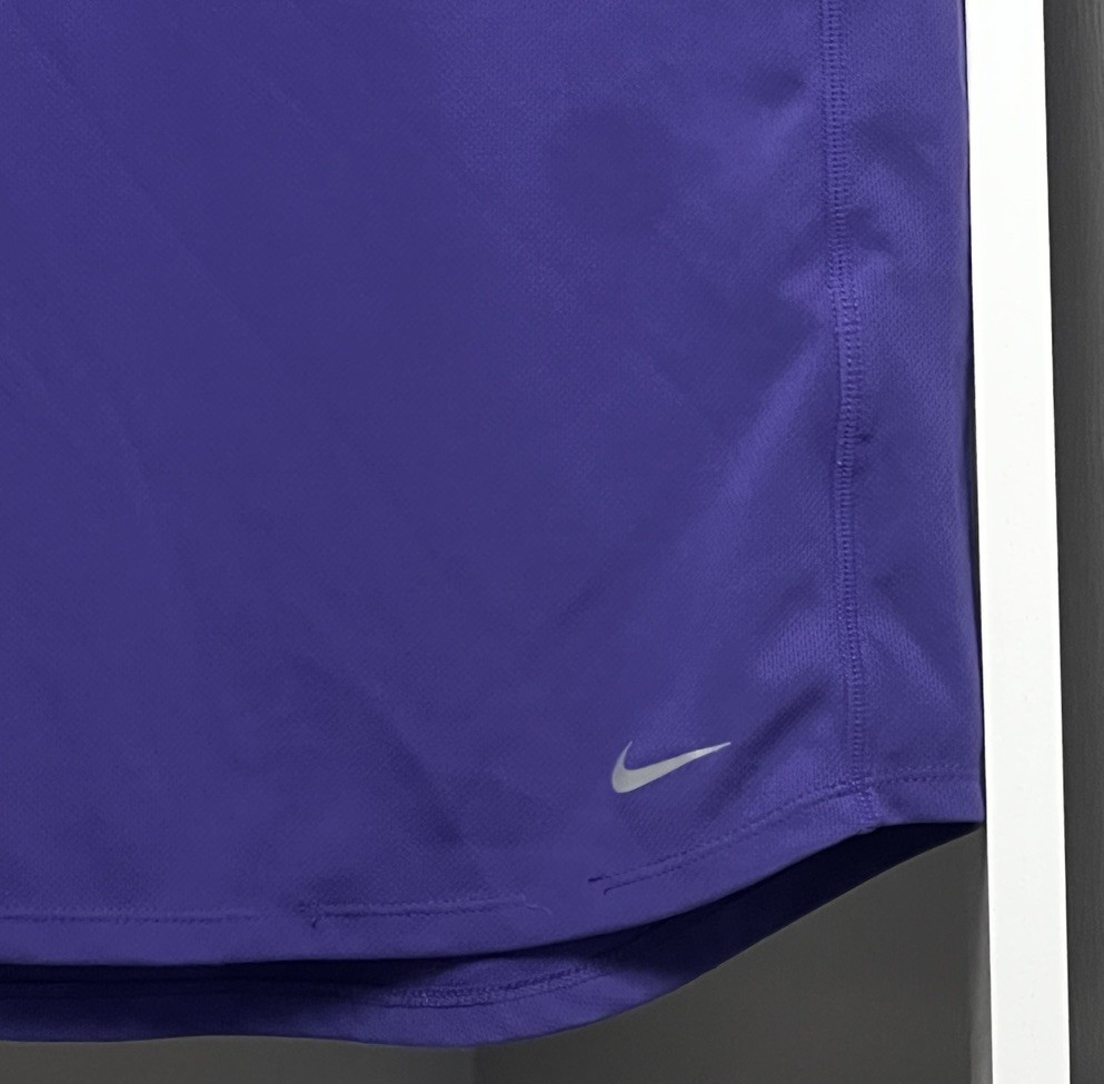Nike Activewear Tee Shirt Womens M Purple Blue Mesh Athletic Dri-Fit EUC