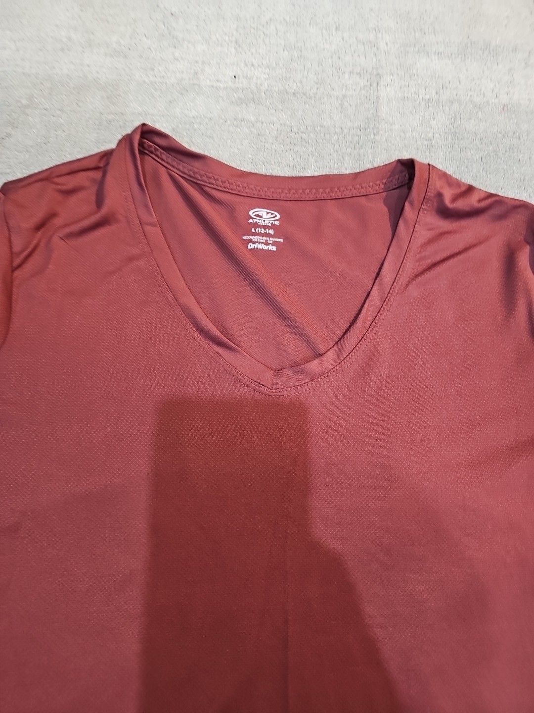 Athletic Works Core V-neck Tee Wild Ginger Pink Size Large 12-14 NWT