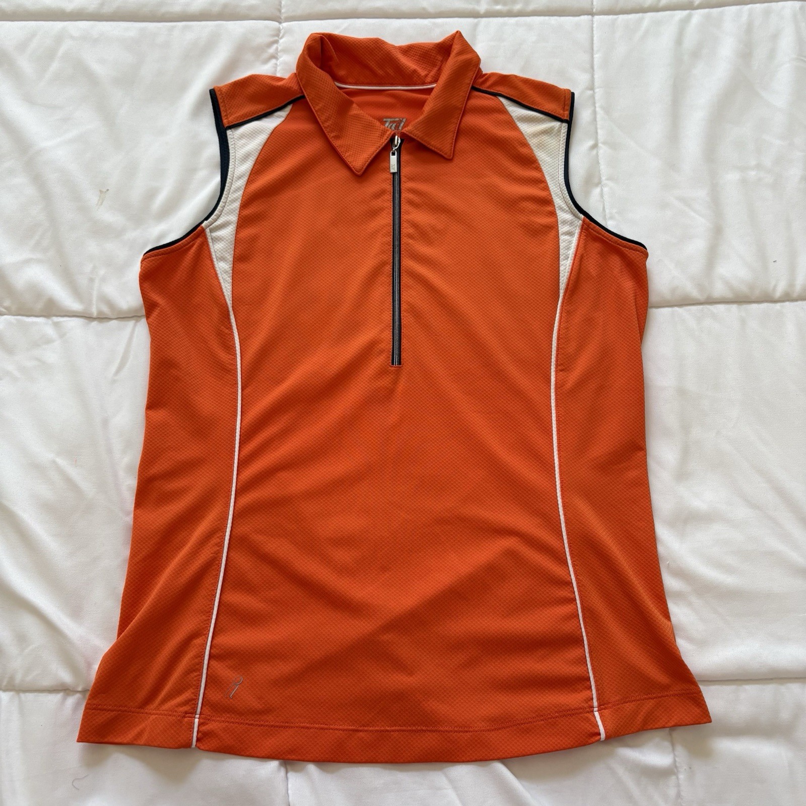 Tail Polo Tank Top Womens Small Orange Golf Tennis Pickleball Preppy Outdoor