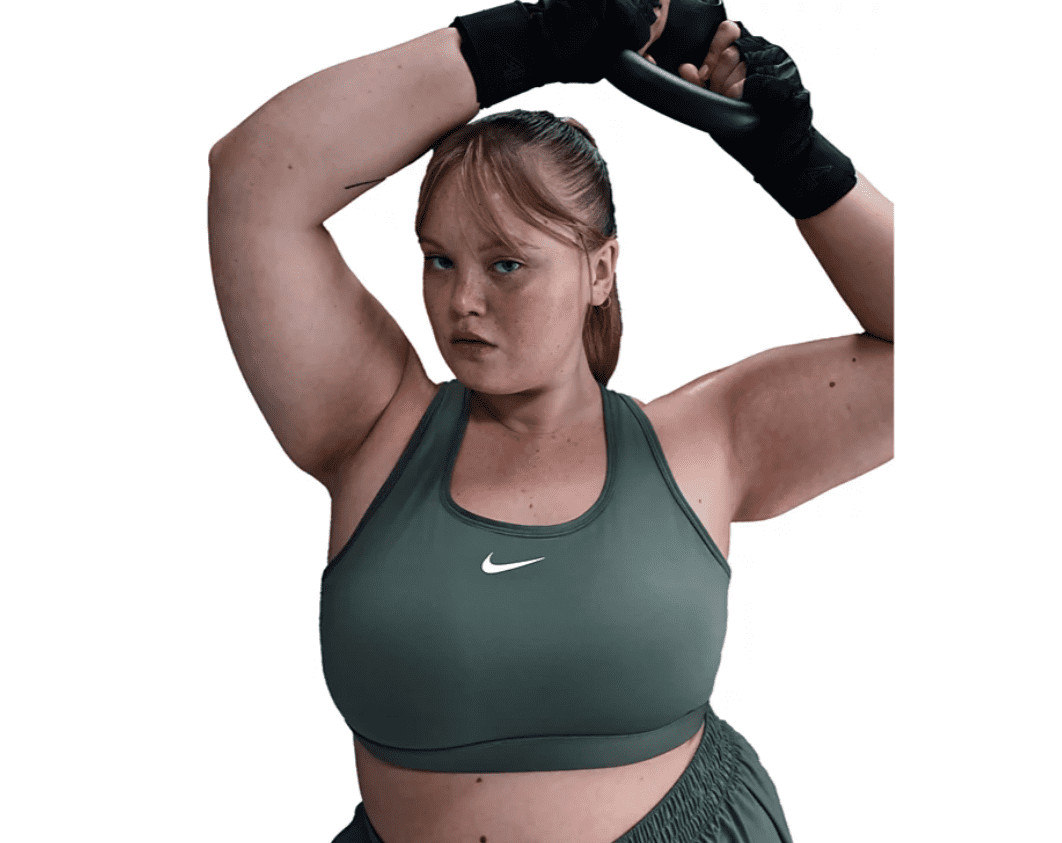 Nike Plus Size Active Medium-Support Padded Logo Sports Bra, 2X