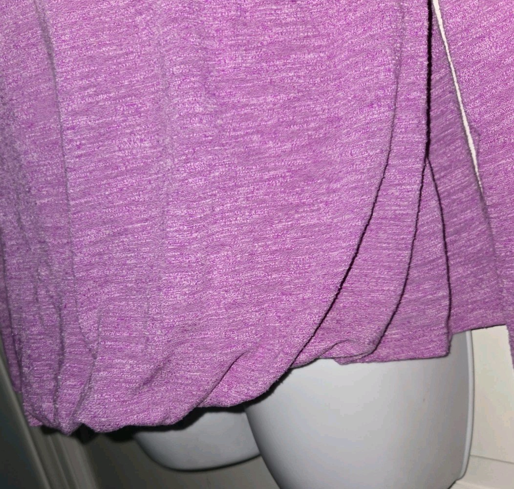 ATHLETA lavender Purple Heather Poly Blend Pullover Workout Activewear Top S