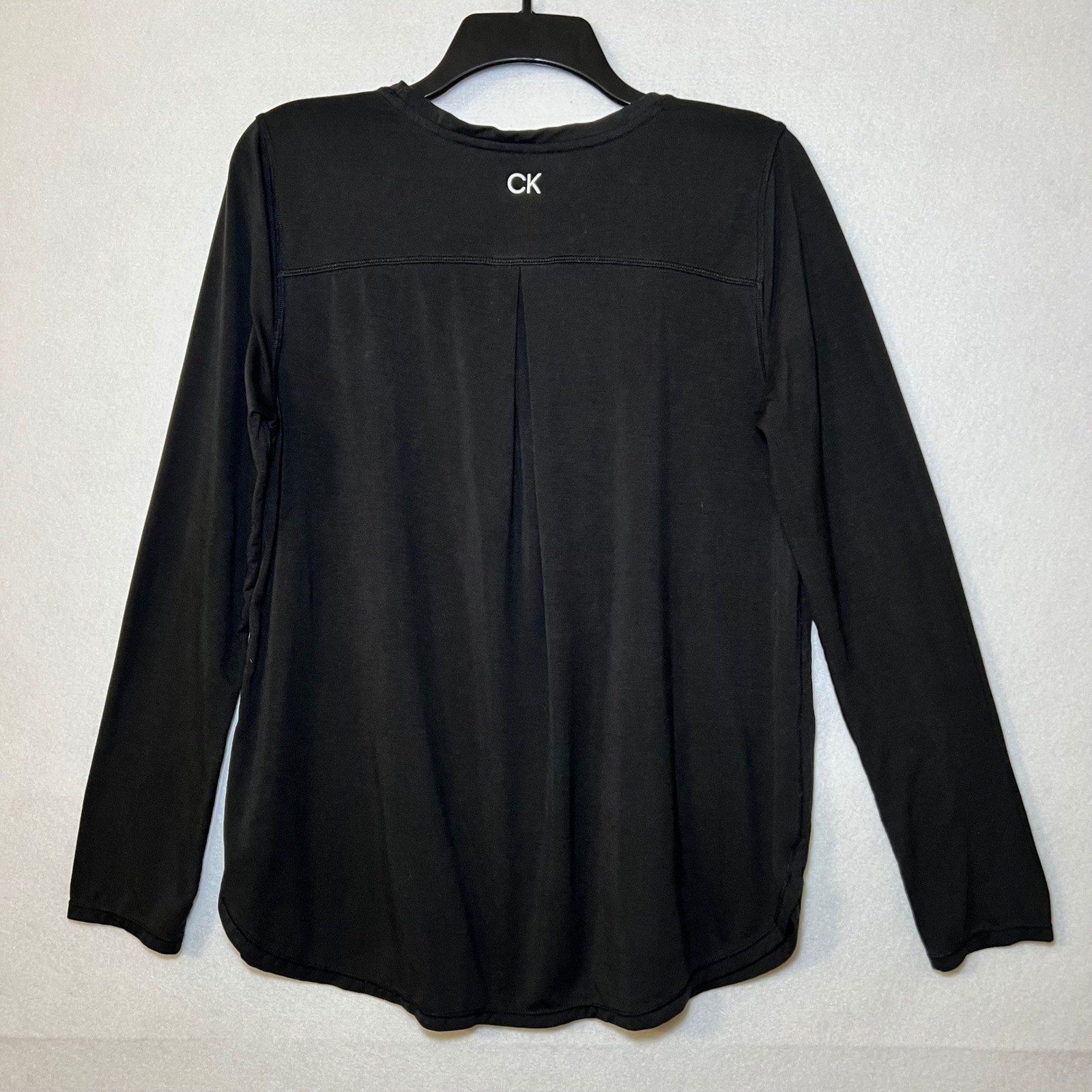 Calvin Klein Performance Athleisure Comfort Black Long Sleeve Wick Shirt Women M