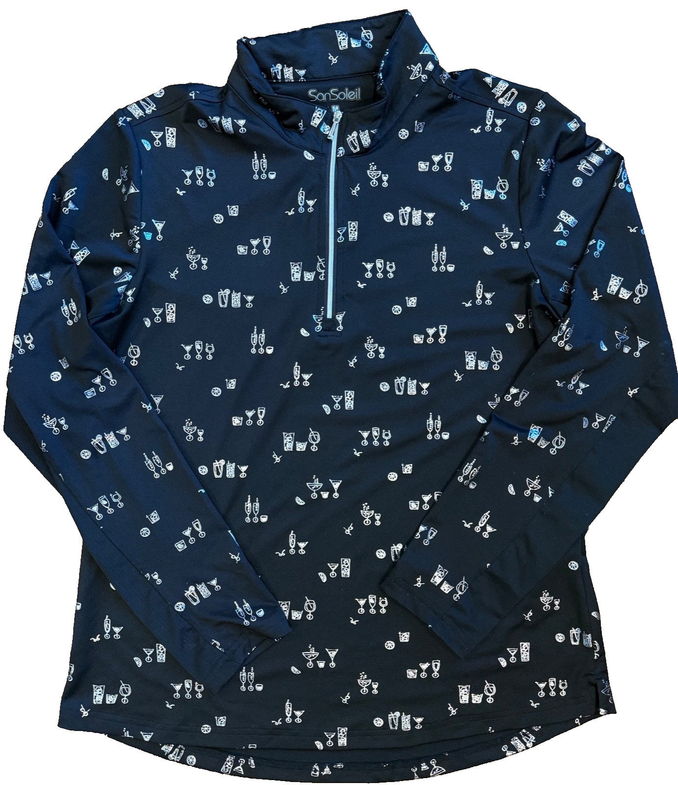 SanSoleil Solshine Foil Print 5 OCLOCK SPF 50 1/4 Pullover Woman’s Medium