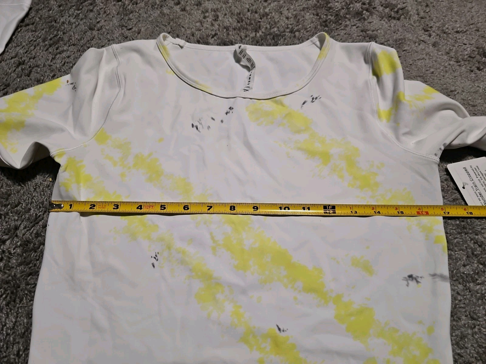 Lululemon Wunder Train Cropped Cross Court Wash Electric Lemon Multi Size 10