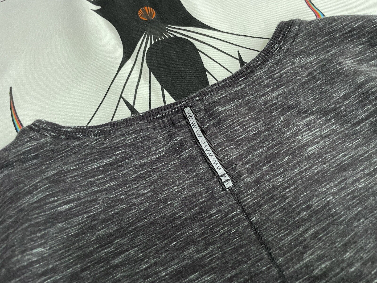 Womens Lululemon Exhalation Pullover II Sweater Heathered Marled Black 10