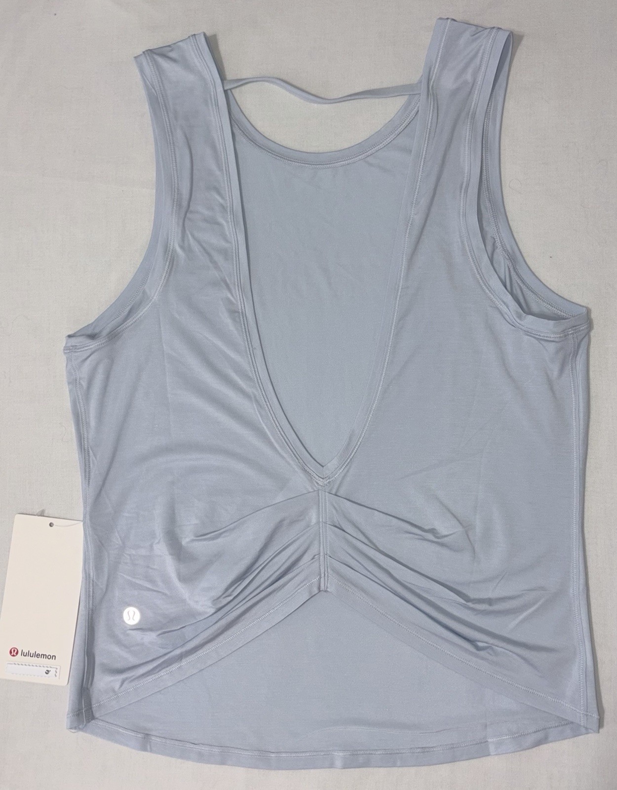 NWT💎LULULEMON💎SIZE 12💎DEEP STRETCH TANK💎AUTHENTIC💎HIP LENGTH💎STARCH BLUE💎