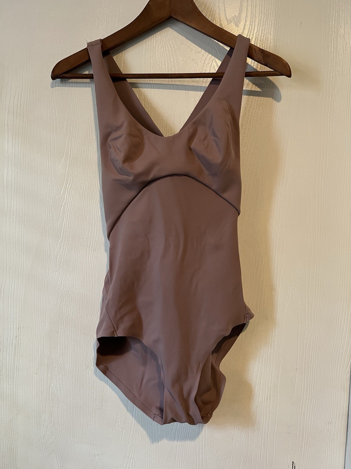 Athleta Flora Mauve Pirouette Bodysuit Leotard Women Size Medium