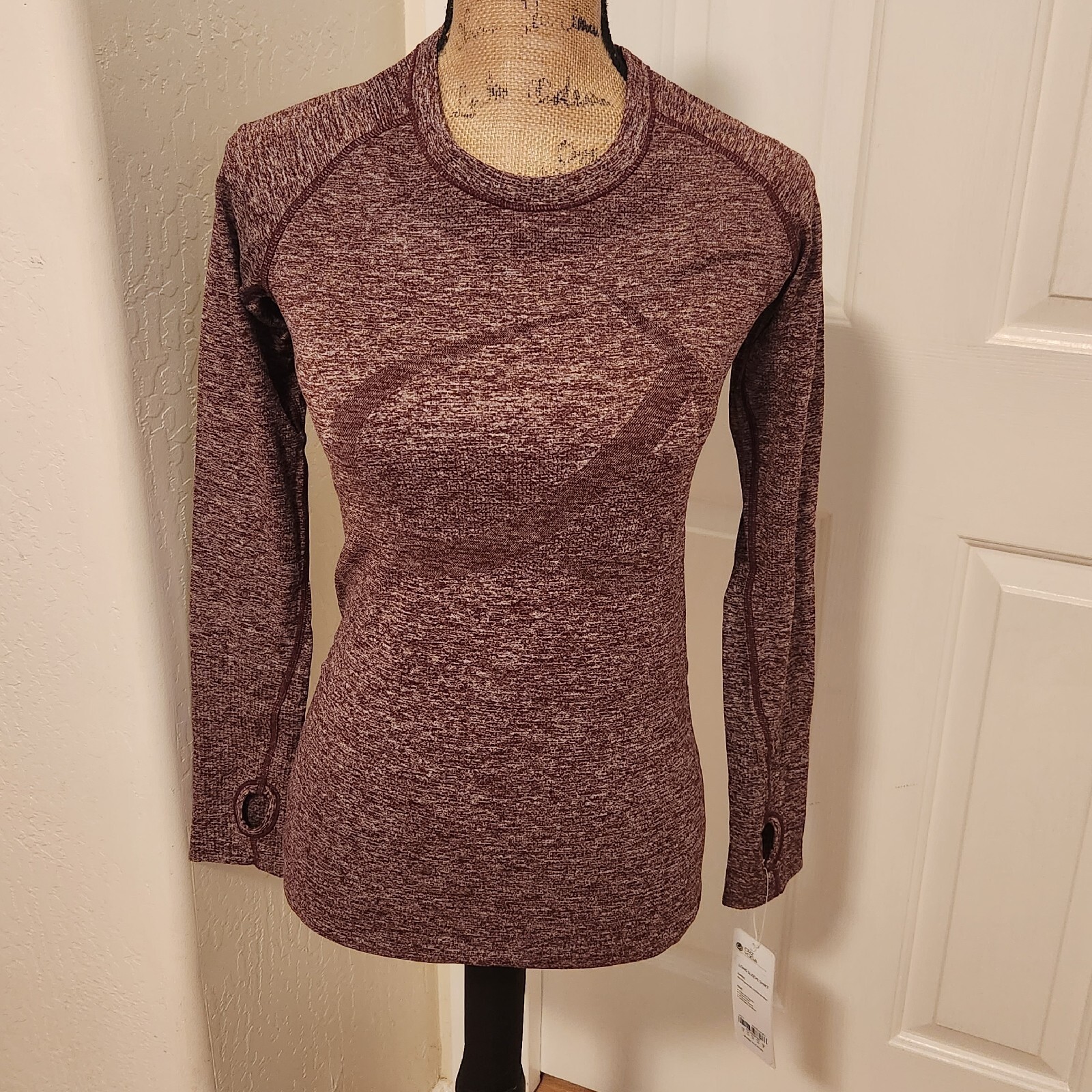Crz Yoga Women’s Size S Red Revelry Long Sleeve Shirt NEW