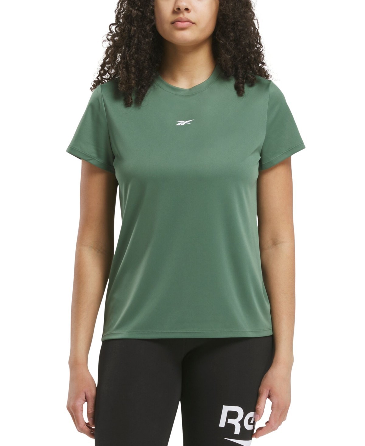 Reebok Active Identity Performance Logo Tech T-Shirt Women’s M Green Pullover