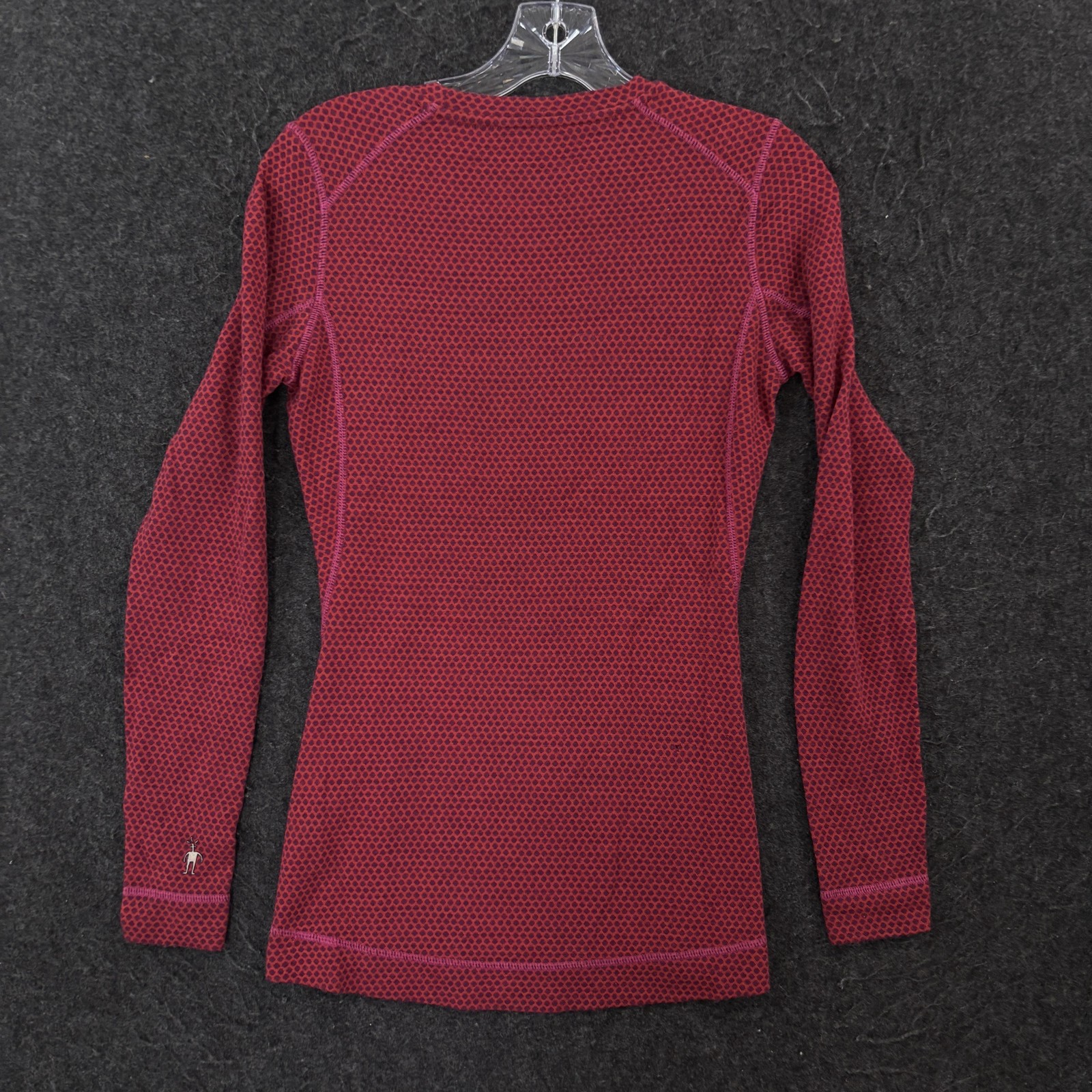 Smartwool Intraknit Base Layer Shirt Women’s Medium Red 100% Merino Wool Thermal