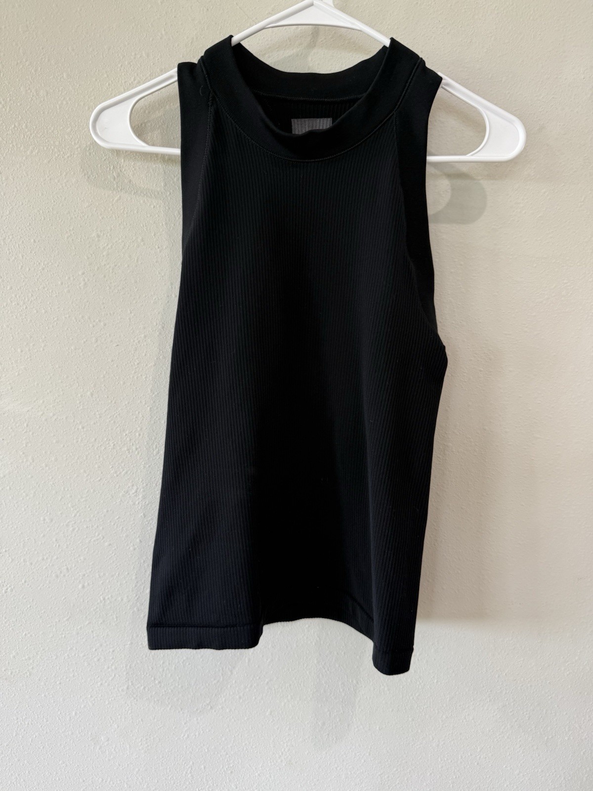 Athleta Tank Top Gym Workout Nylon Womens Small S Black Shirt