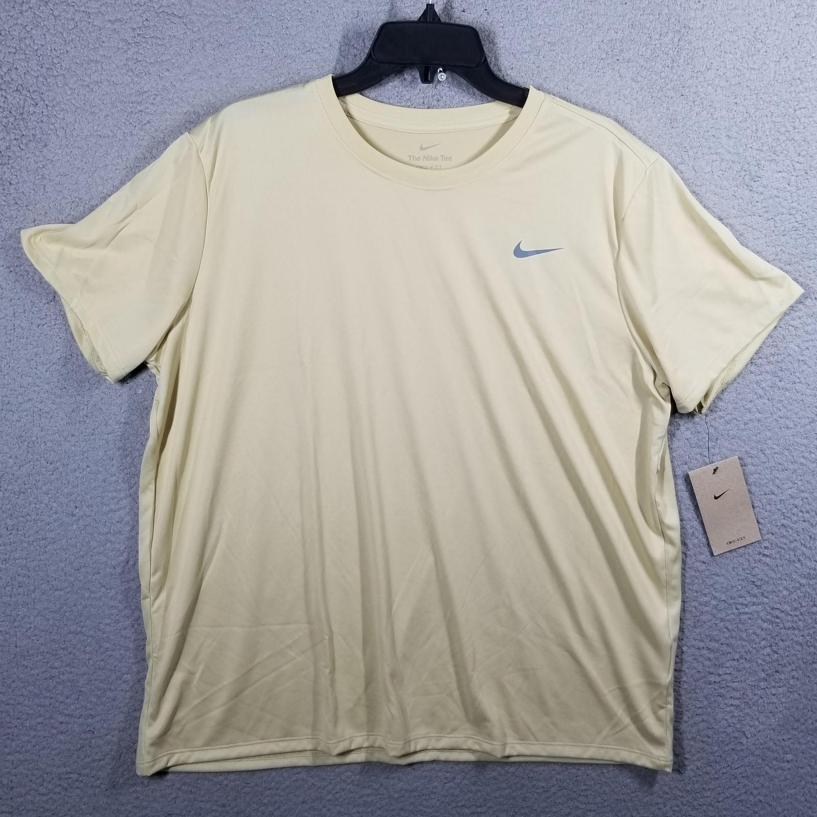 Nike Shirt Womens XL Gold Dri-FIT Training Tee Lightweight Athletic DV7312-783