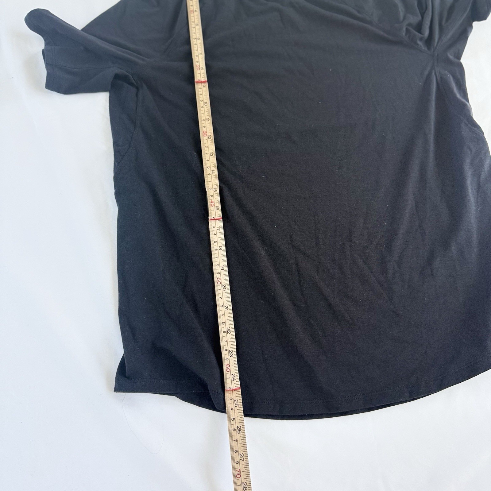 Lole Performance Wool Tee Womens Black Short Sleeve Merino Blend Raglan L Hiking