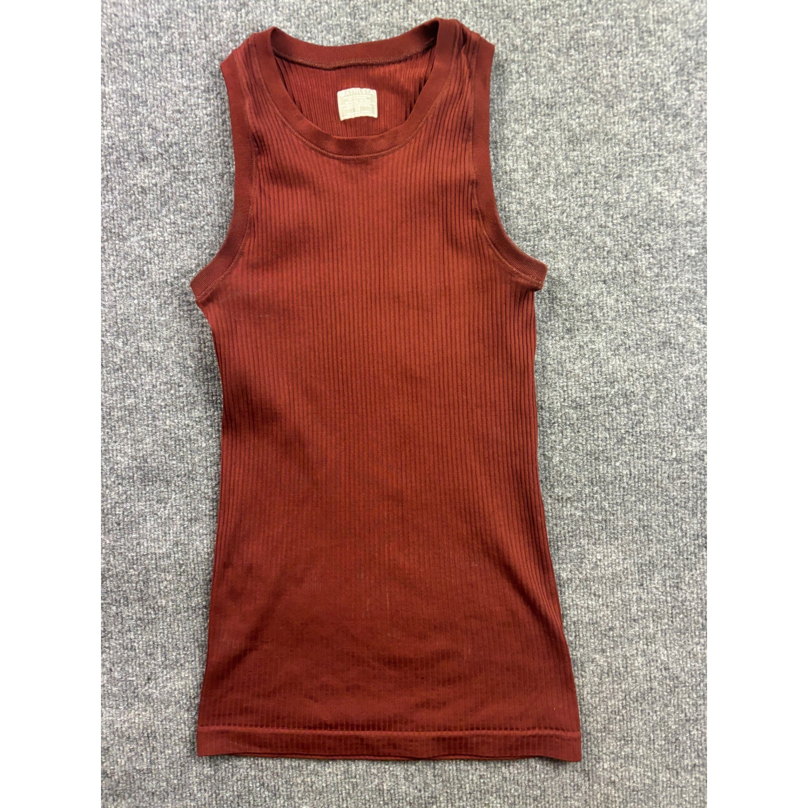Athleta Ribbed Tank Top Womens XS Wool Blend Seamless Crew Neck Activewear