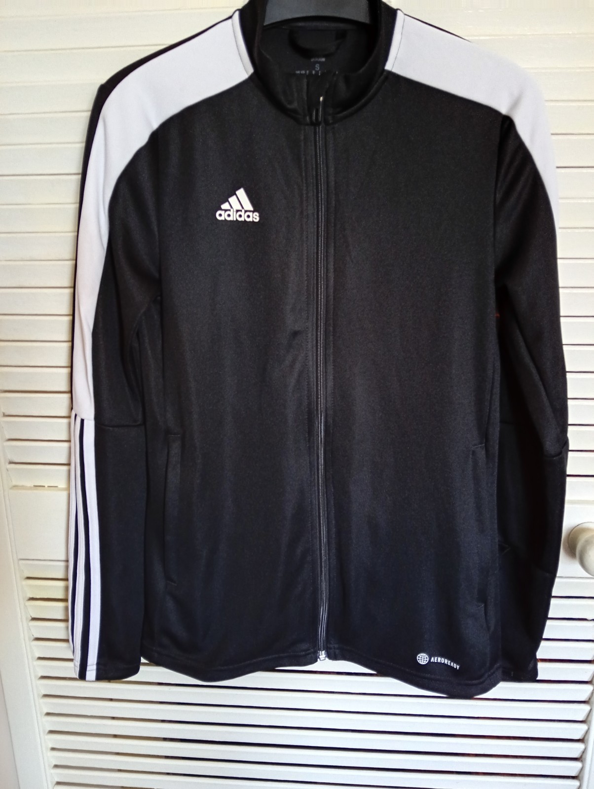 Adidas Areoready Black Zip Up Top Size S
