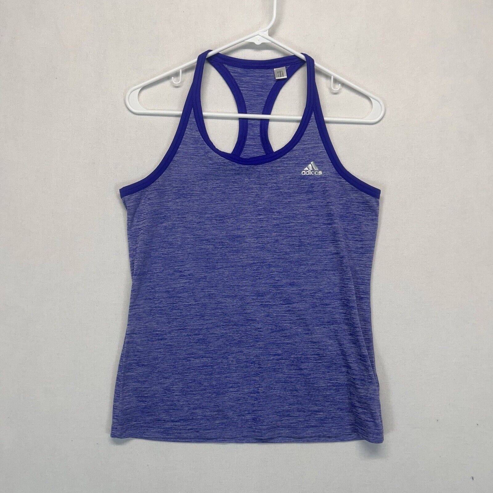 Adidas Climalite Women’s Small Athletic Tank Top Blue Racerback Graphic Logo