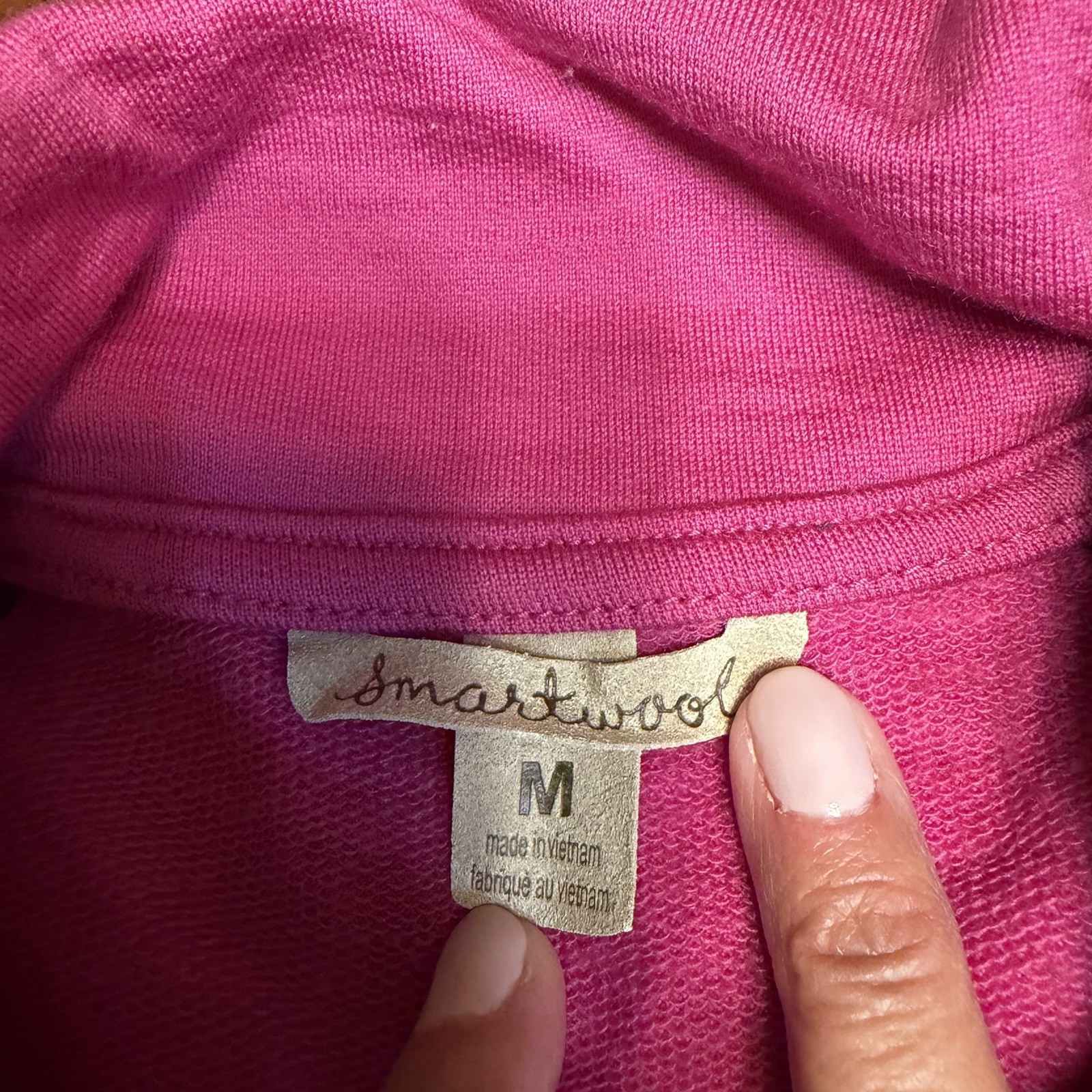 Smartwool 1/4 Zip Base Layer Womens Medium Pink Merino Wool Thermal Outdoors