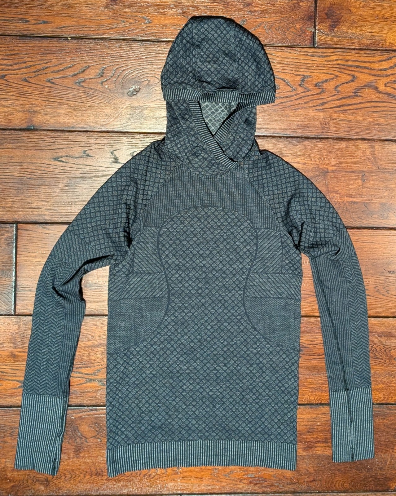 Lululemon Women’s Rest Less Hoodie Patchwork Black / Gray Size 4
