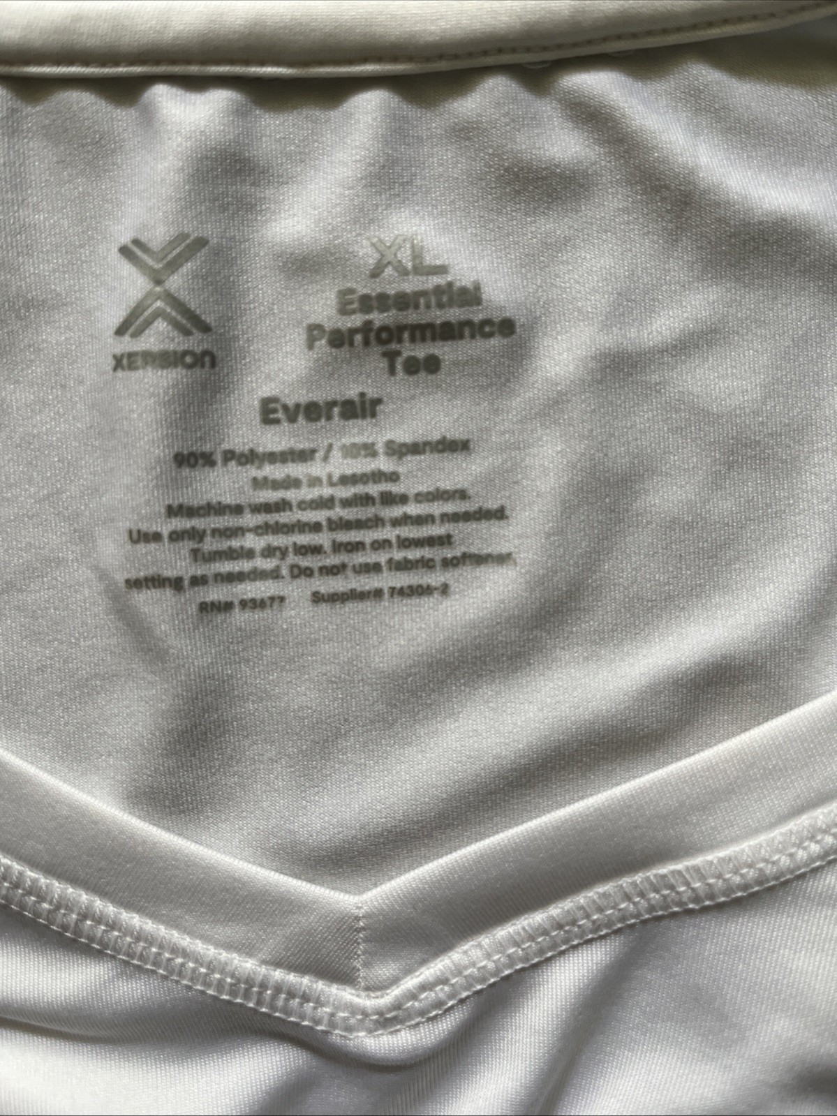 Xersion Everair Essential Performance Tee Short Sleeve Top (3)XL White 2 Beige 1