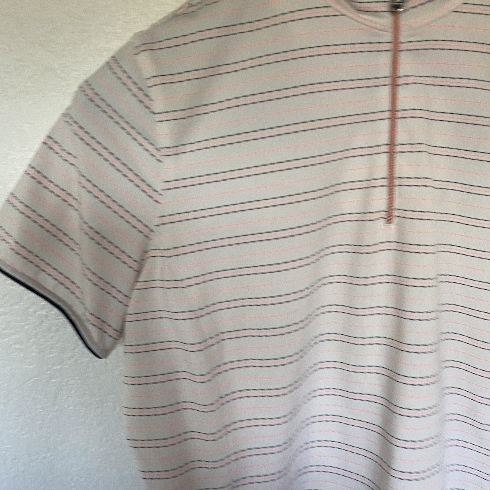 Tail Tech Performance Womens Multicolor Short Sleeve 1/4 Zip Activewear Top Sz L