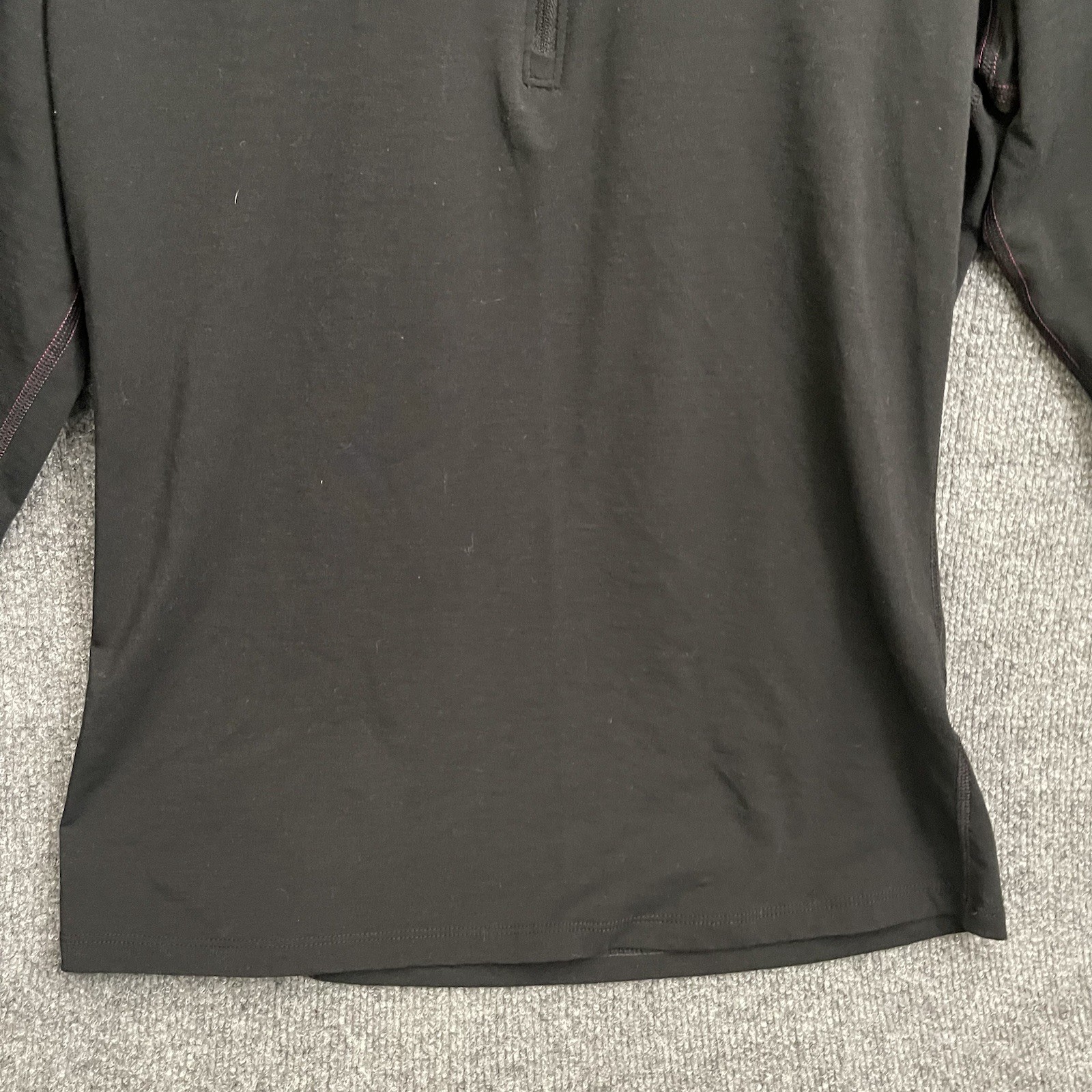 Paradox Dry Release Base Layer Top Womens Large Black Merino Blend 1/4 Zip