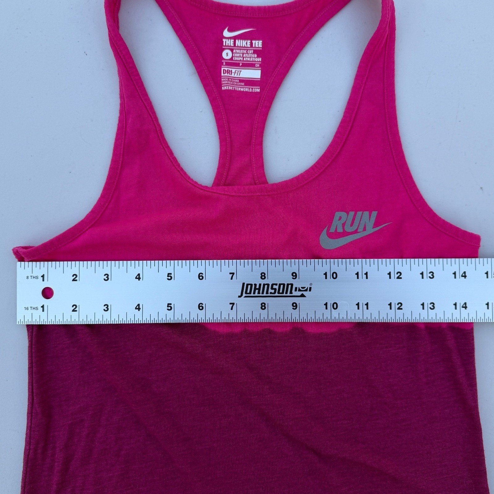 Nike Dri-FIT Running Tank Top Womens Small Pink Magenta Racerback Athletic Cut