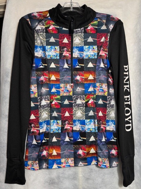 Bula Womens Size M Long Sleeve Pink Floyd Dark Side of Moon Theme Athletic Top
