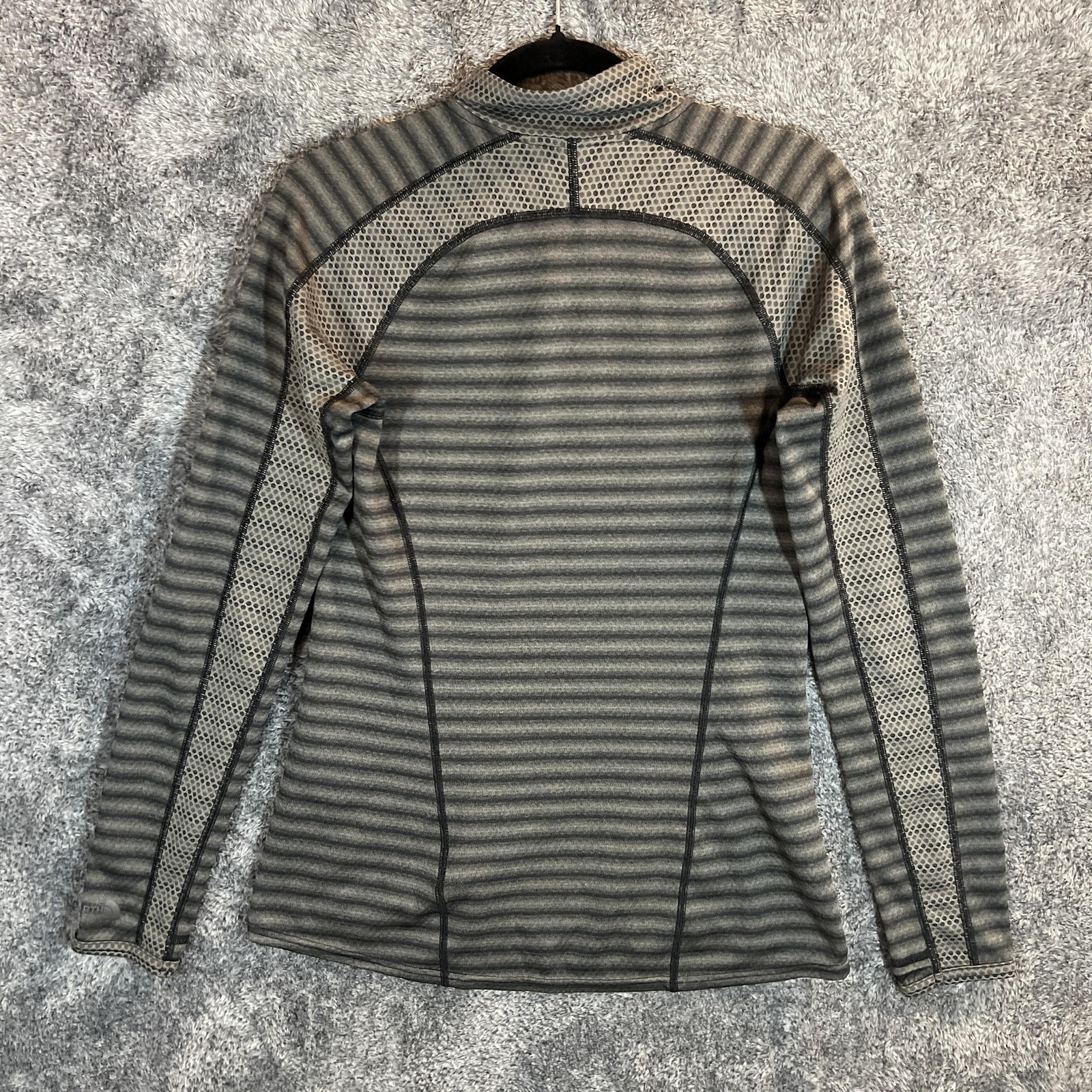 North Face Pullover Womens Medium FlashDry Striped Athletic Running Outdoors