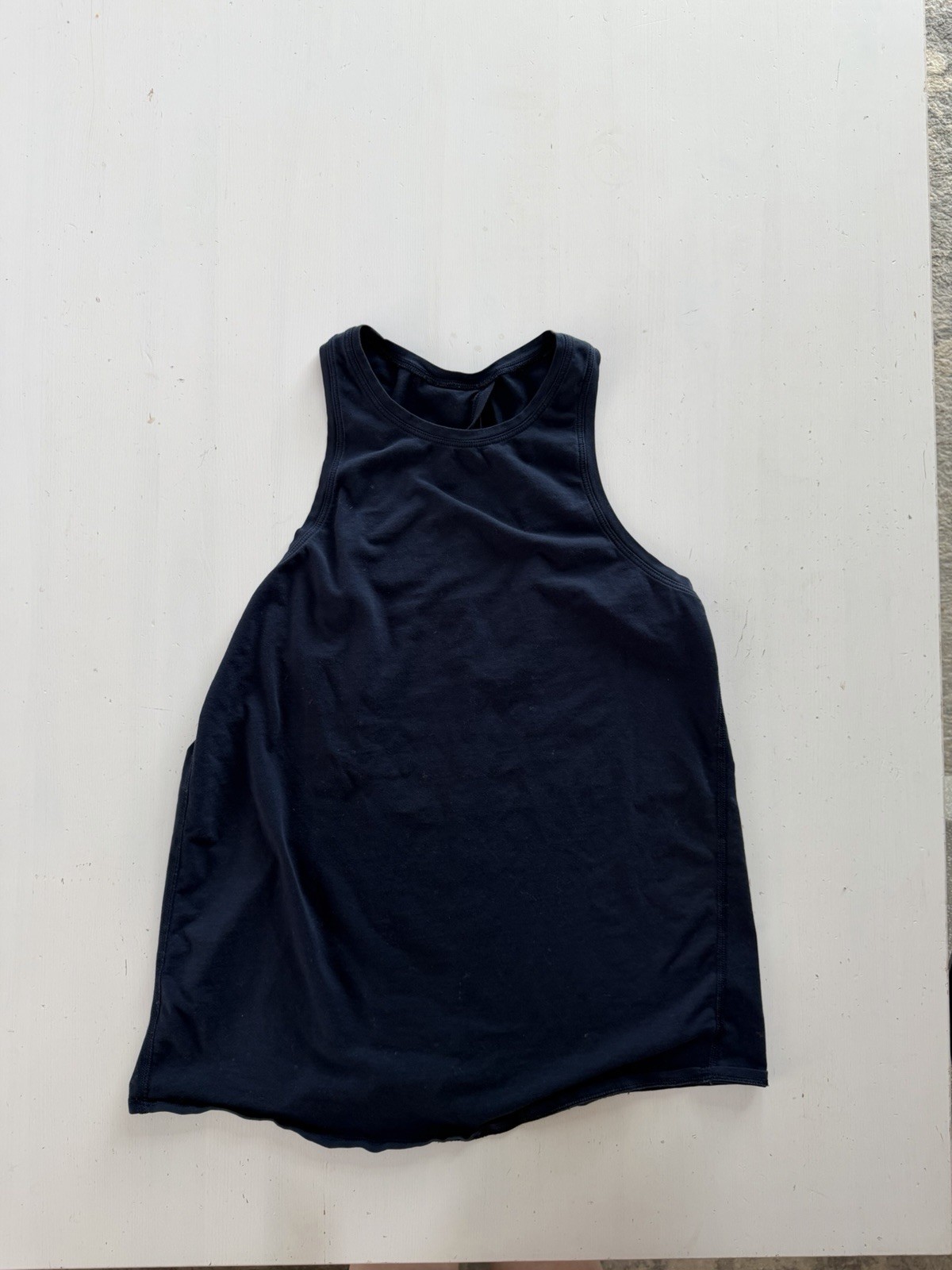 Lululemon Navy Open Back High Neck Tank Top Size 4 Small