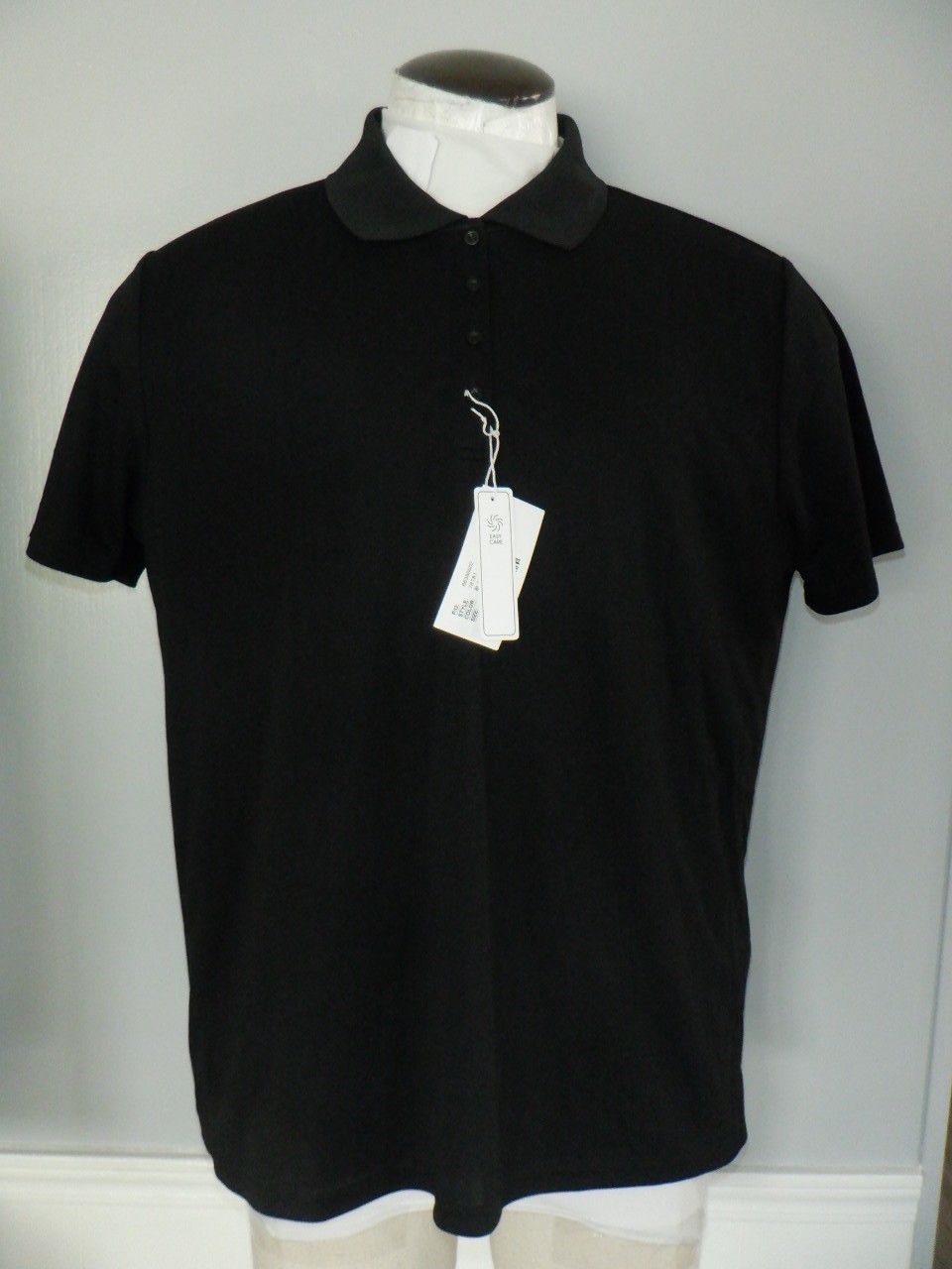 NWT Women’s CORE365 Sz 2XL Black Moisture Wicking Easy Care UV SS Polo Shirt