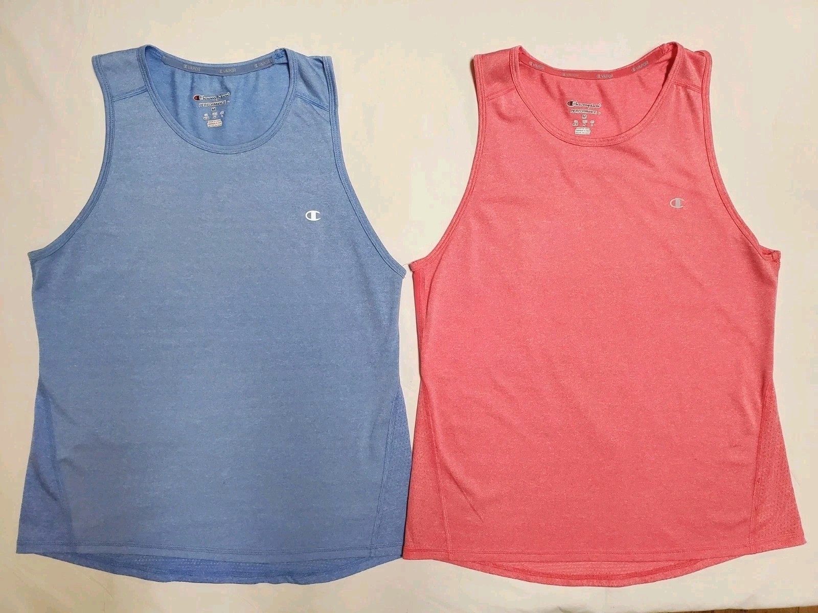 Champion Performace Womens Tank Top Sleeveless Workout Size Medium Pink& Blue