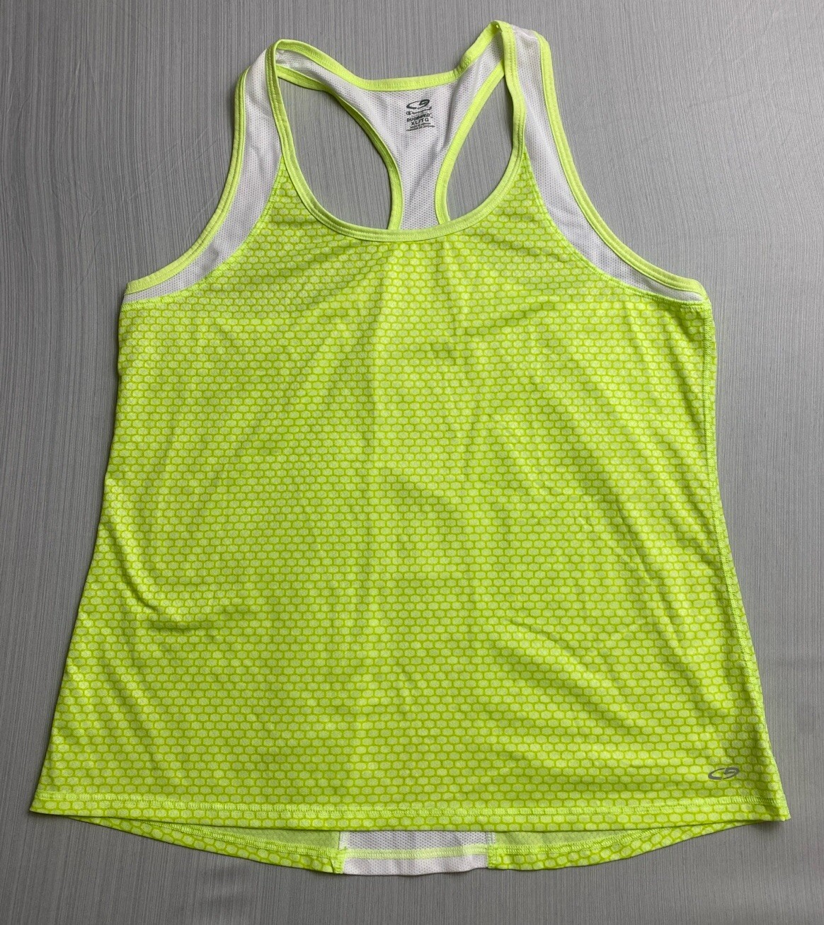 Champion Womens Active Top Duo Dry Size XL Neon Green Gym Shirt