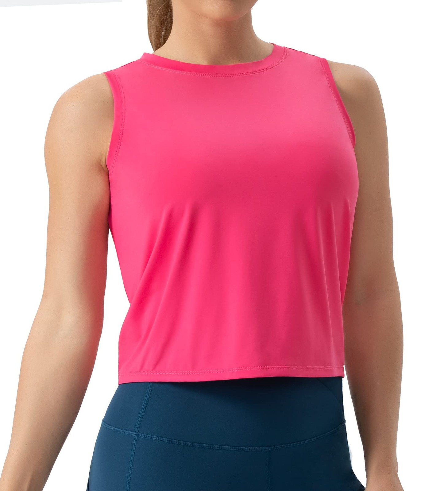 Ice Silk Workout Tops for Women Quick Dry Muscle Gym Running Shirts Sleeveless