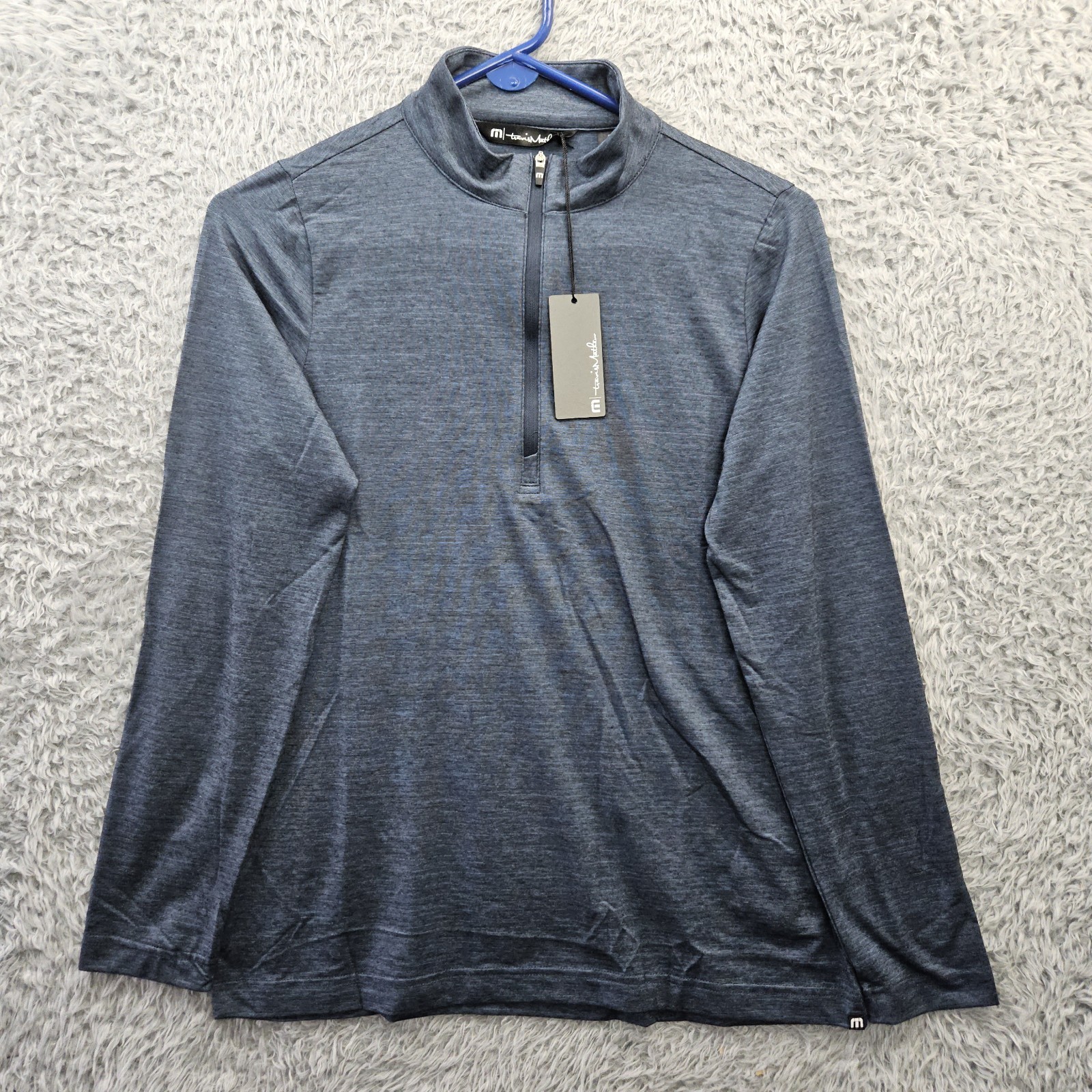 Travis Mathew Crestview 1/4 Zip Women Indigo Heath Blue TM1WW003 New W Tags