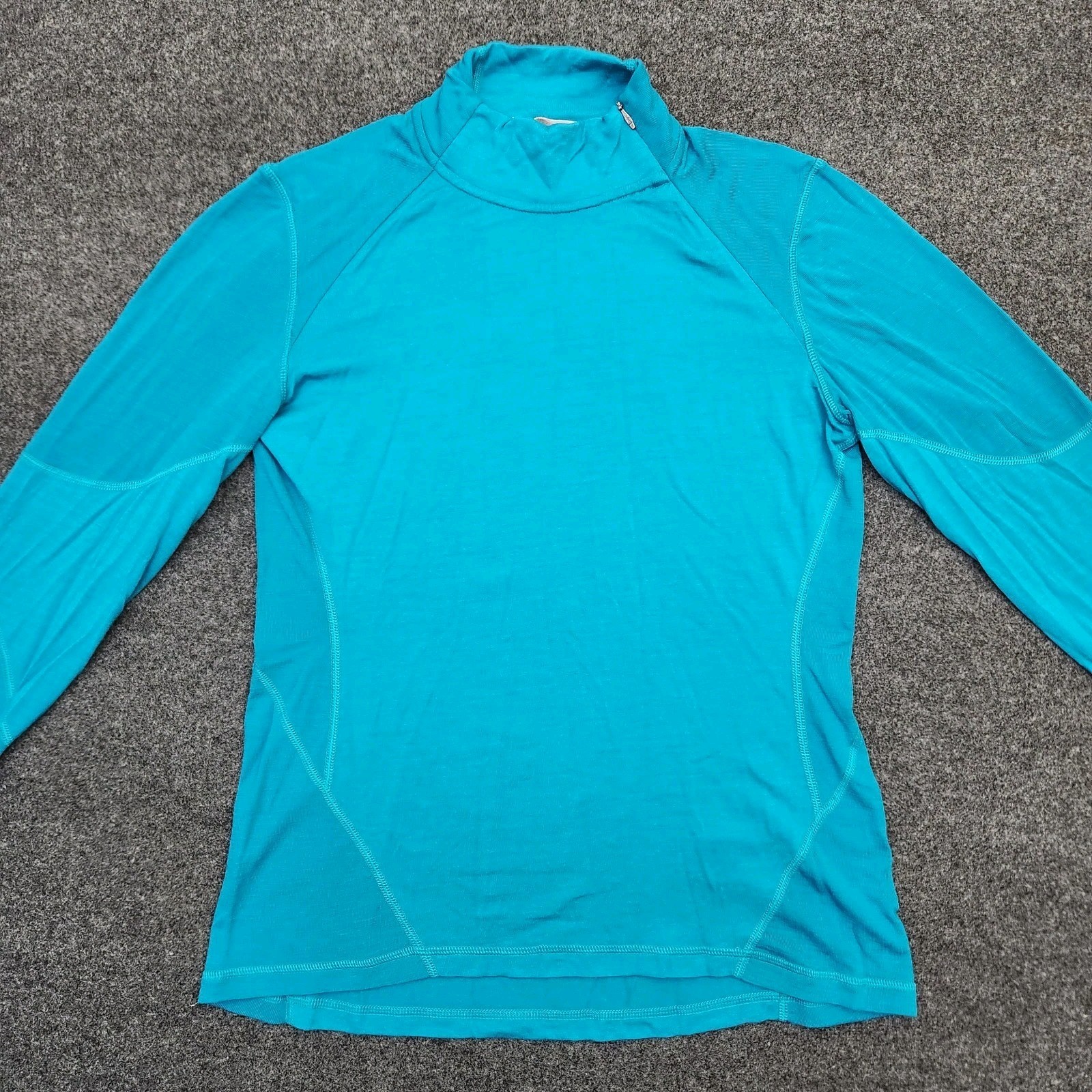 Smartwool Womens XL Blue 1/4 Zip Base Layer Merino Pullover Top Thermal Outdoors