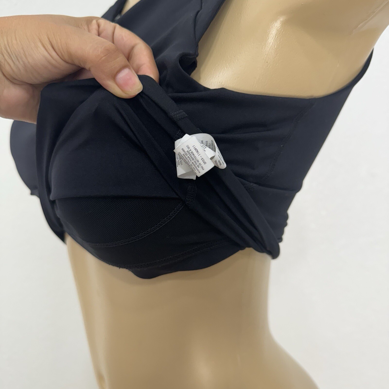 MPG Black Lined Thin Padded Crop Cami Gym Sport Bra Womens Size S Casual Top