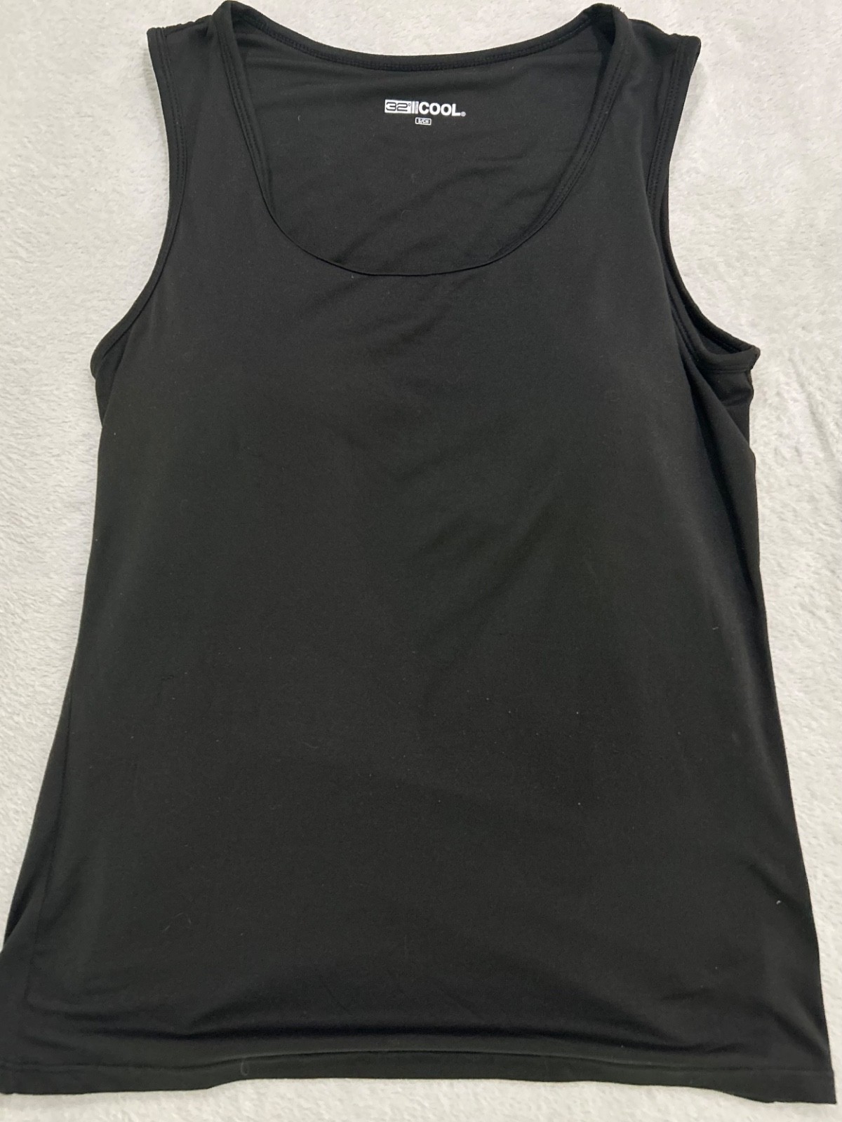 32 Degrees Cool Women’s Sz S Fitted Black Tank Top With Built In Bra Comfortable
