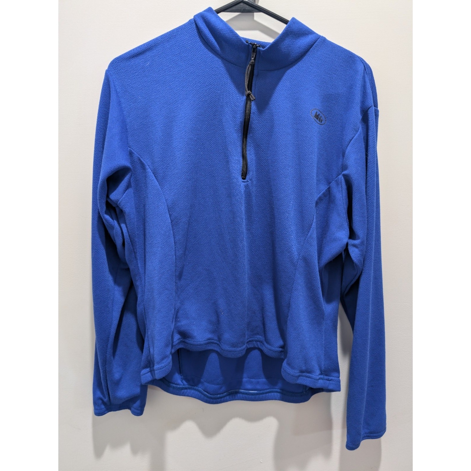 REI Shirt Women’s 1/4 Zip Sweatshirt SIZE XL Blue Pullover Zipper Back Pockets