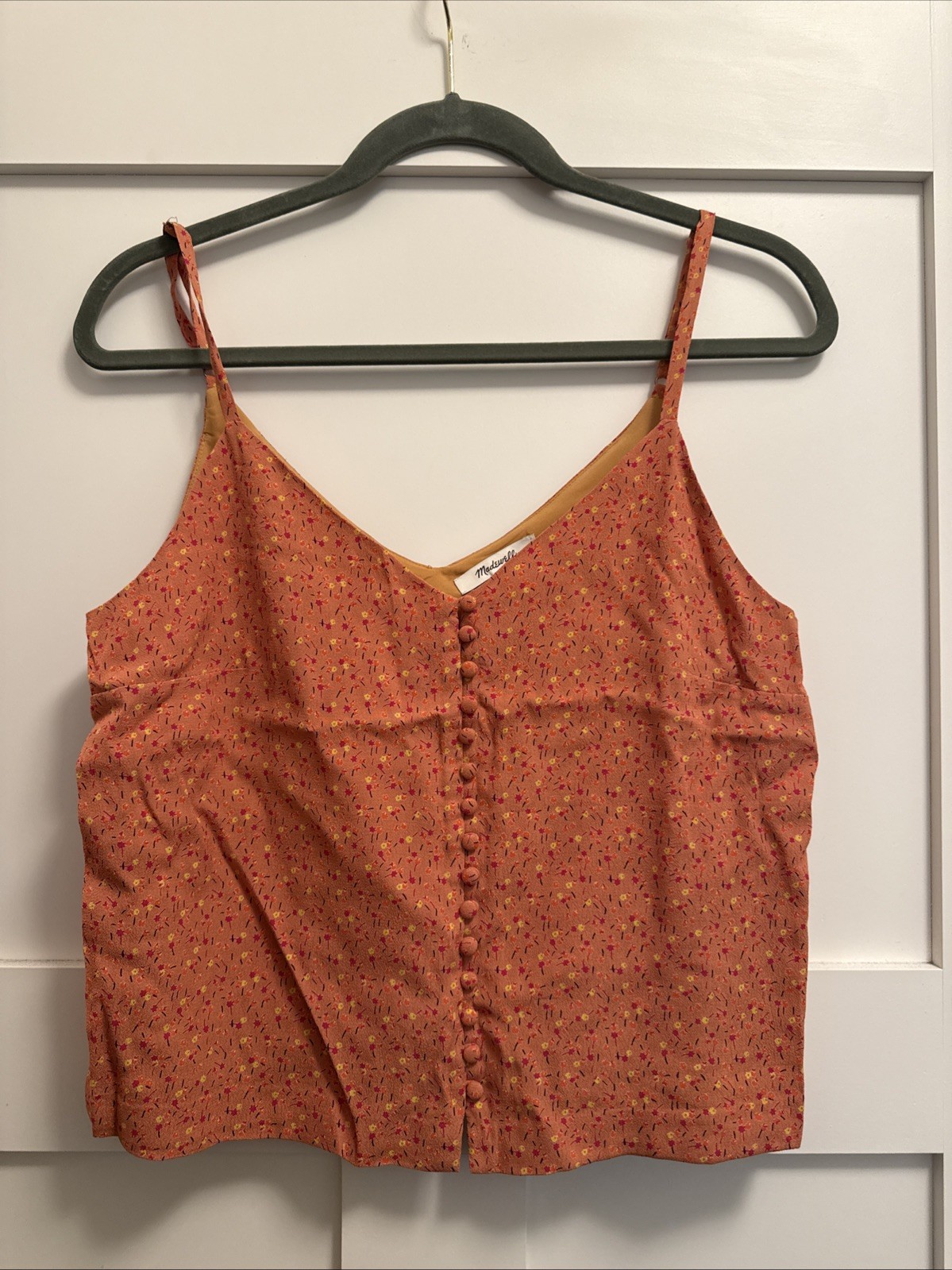 Madewell Crop Tank Top Size 4 Boho Floral EUC
