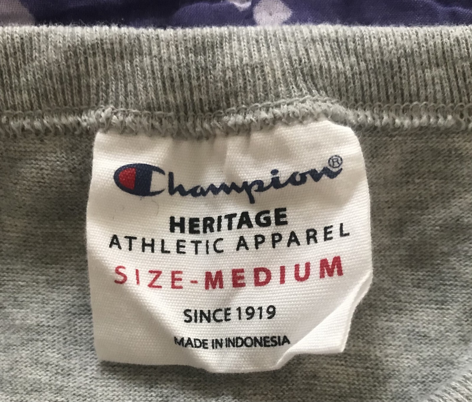Champion Heritage authentic All-Over Logo Explode Script Oxford Grey size M RARE