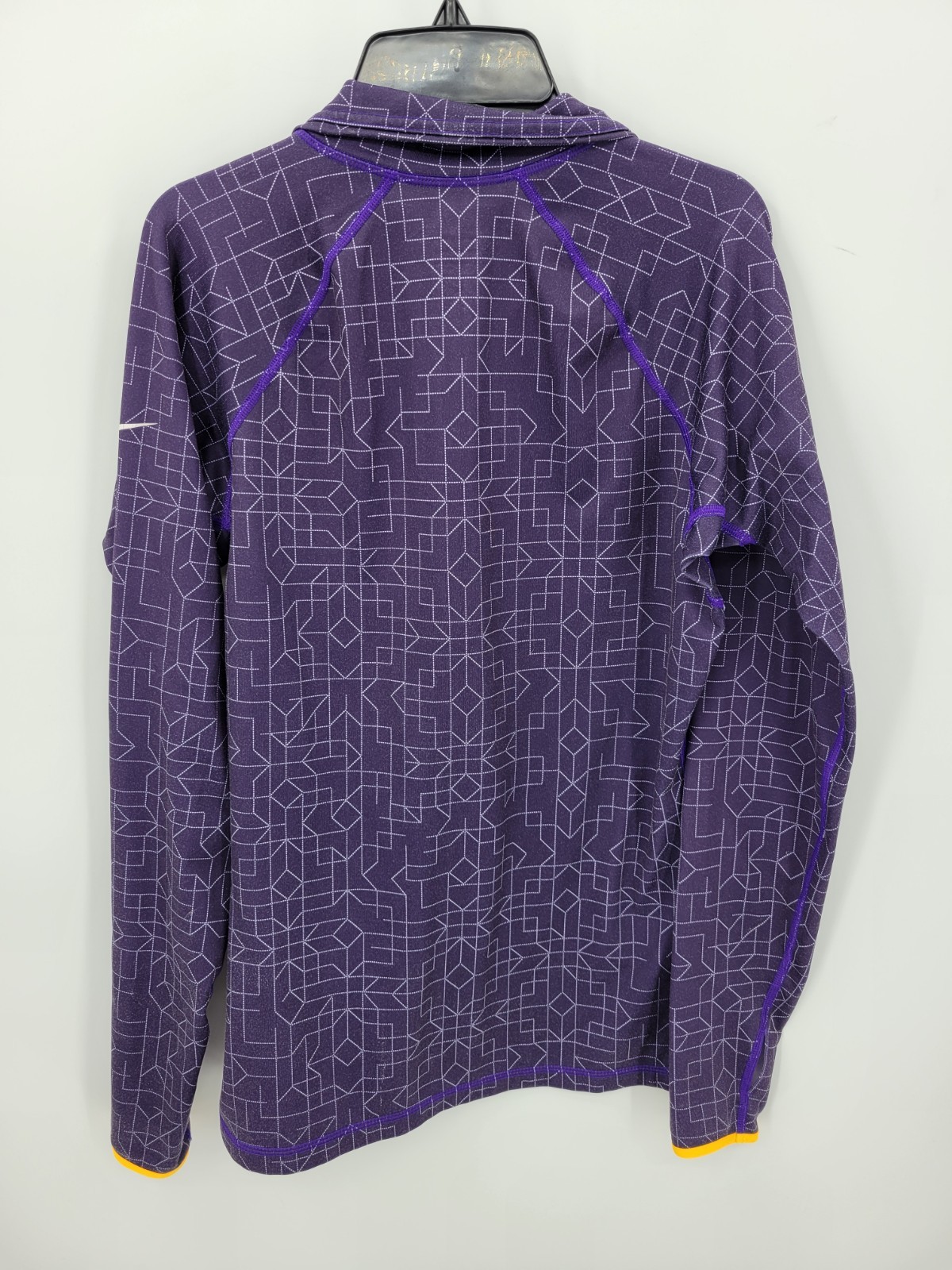 Nike Pro Pullover Womens Medium Purple Aztec Print Half Zip Activewear Outdoor